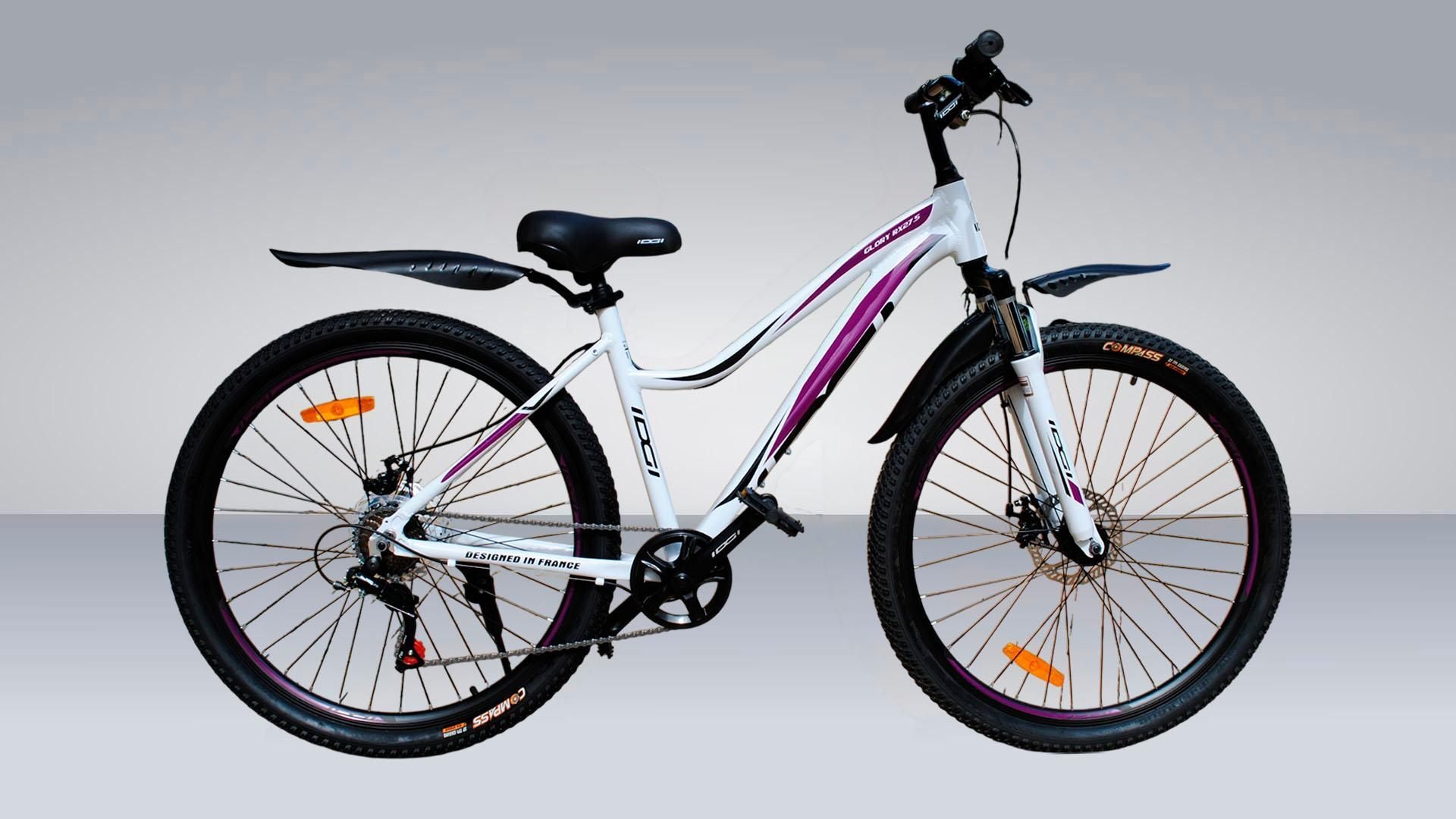 IDGI GLORY RX 27.5 бело-фиолетовый Оборудование: SHIMANO